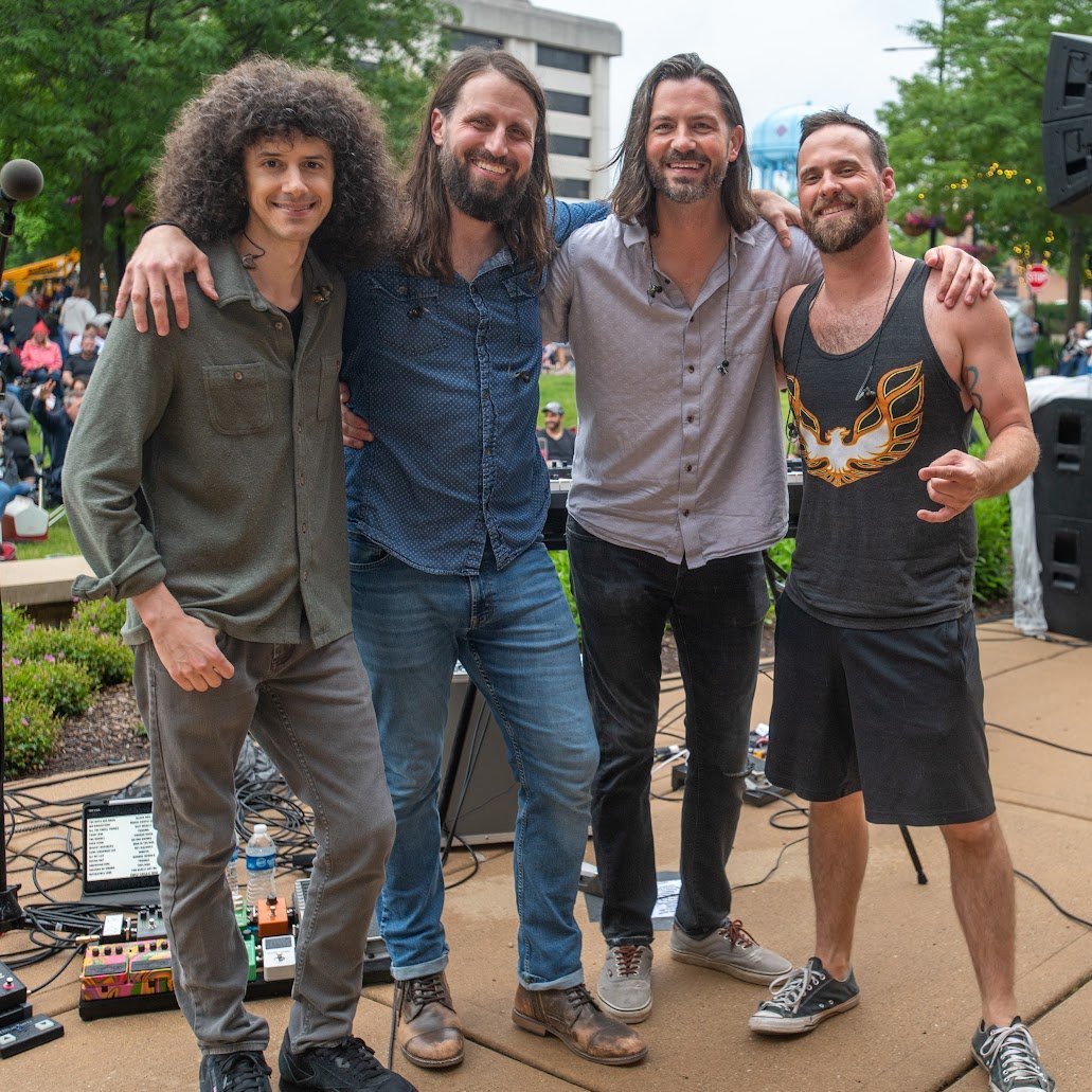 Richie, Jonny, Rusty, and Ty of Turning Down Today at Fridays on the Green in Mount Prospect